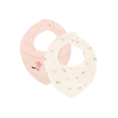 Little Dutch Bandana Bibs - Pack of 2 - Fairy Blossom/Pink