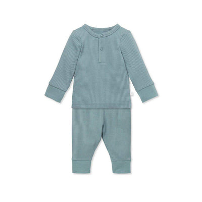 MORI Ribbed Pyjama Set - Blue